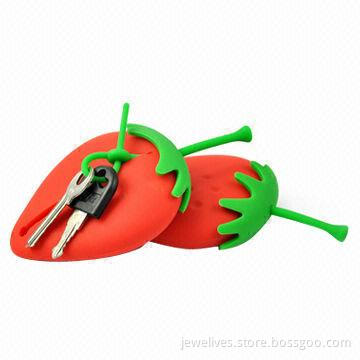 Strawberry silicone key holders